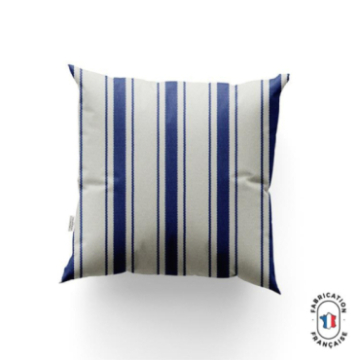 Coussin FARNIENTE à rayures coloris Outremer Coussin FARNIENTE à rayures coloris Outremer
