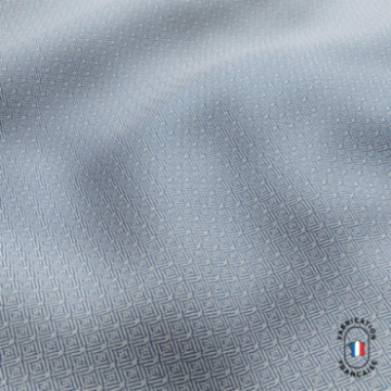 Zoom matière tissu VOILIER à motifs géométriques coloris Horizon Zoom matière tissu VOILIER à motifs géométriques coloris Horizon