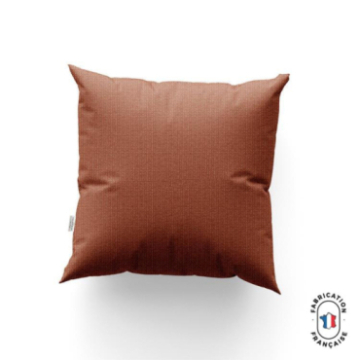 Coussin COCO effet lin chiné coloris Terra Coussin COCO effet lin chiné coloris Terra
