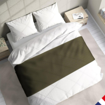 Chemin de lit Digue sur-mesure coloris Mousse Chemin de lit Digue sur-mesure coloris Mousse